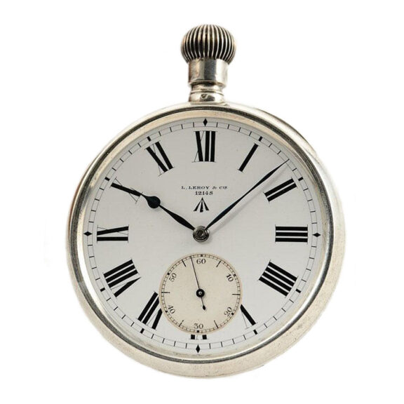 French silver deck watch of the British Navy Circa 1910