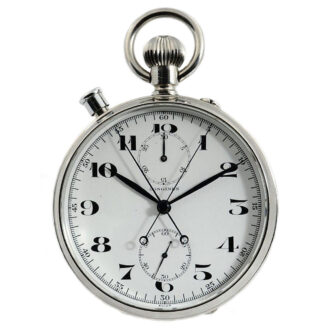 Swiss open faced split seconds chronograph Circa 1938