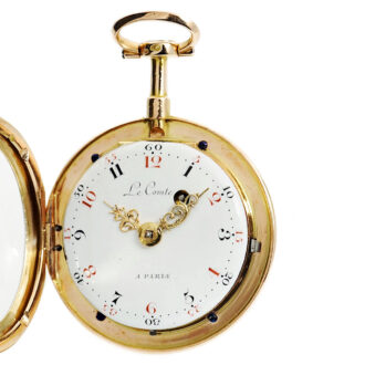 French gold enamel watch with matching chatelaine Circa 1790