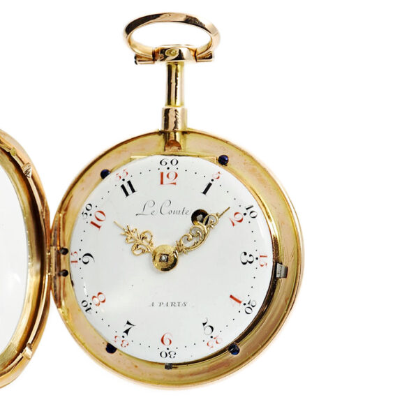 French gold enamel watch with matching chatelaine Circa 1790 French gold enamel watch with matching chatelaine Circa 1790