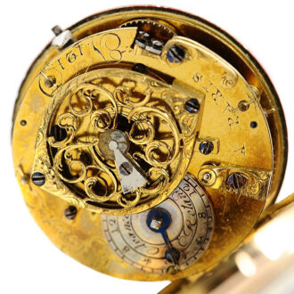 French gold enamel watch with matching chatelaine Circa 1790