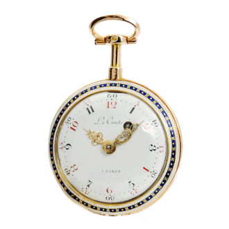 French gold enamel watch with matching chatelaine Circa 1790