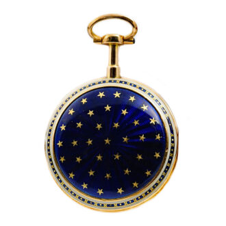 French gold enamel watch with matching chatelaine Circa 1790