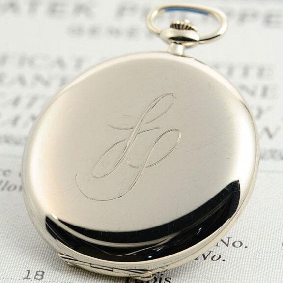Swiss rare Geneva 18K white gold pocket watch Circa 1972 Swiss rare Geneva 18K white gold pocket watch Circa 1972