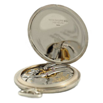 Swiss rare Geneva 18K white gold pocket watch Circa 1972