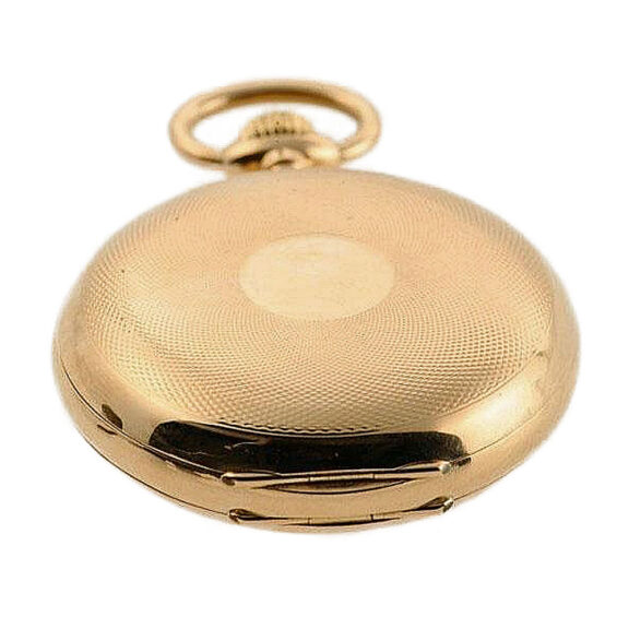 Swiss rose gold pocket watch with digital time indication Circa 1886 Swiss rose gold pocket watch with digital time indication Circa 1886