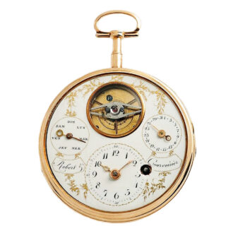 Swiss unusual pocket watch with eccentric dial Circa 1820