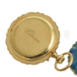 Swiss small Art Nouveau gold enamel pendant watch Circa 1911