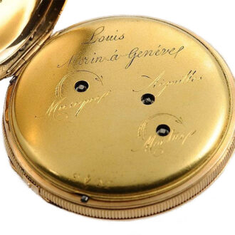 Swiss repeating pocket watch with musical movement Circa 1830 Swiss repeating pocket watch with musical movement Circa 1830