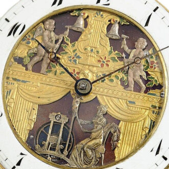 Swiss quarter repeater with jacquemarts automaton Circa 1810