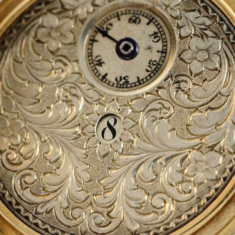 French ultra-thin watch with digital hour indicator Circa 1830