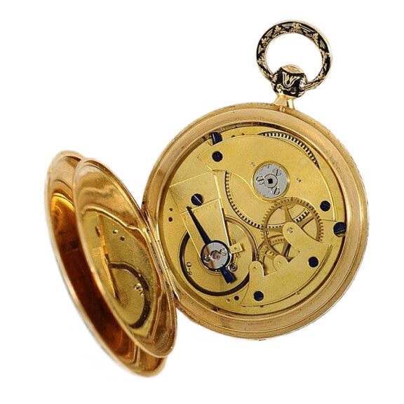 French ultra-thin watch with digital hour indicator Circa 1830 French ultra-thin watch with digital hour indicator Circa 1830