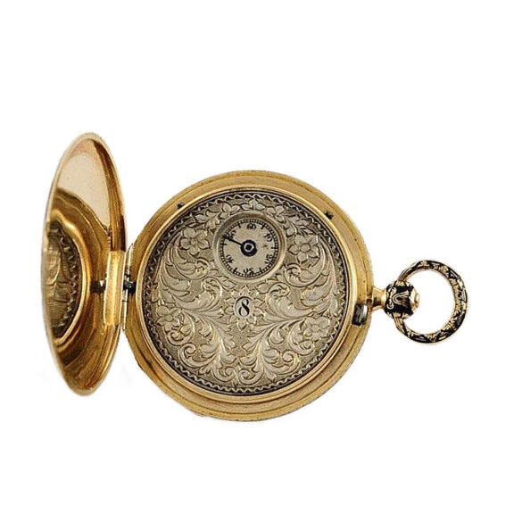 French ultra-thin watch with digital hour indicator Circa 1830