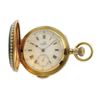 Swiss silver quarter repeating hunting cased watch Circa 1890
