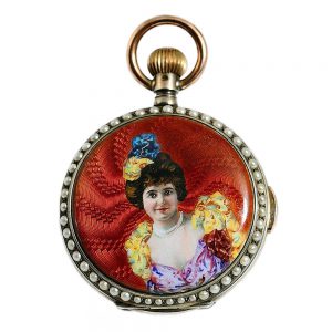 Swiss silver minute repeating watch with half pearls Circa 1890