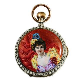 Swiss silver minute repeating watch with half pearls Circa 1890