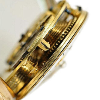 French rare rose gold enamel verge pocket watch Circa 1750