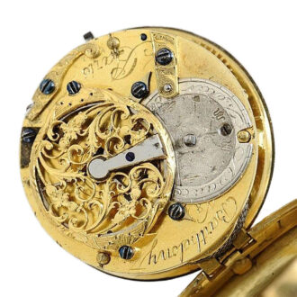 French gold and enamel verge pocket watch Circa 1775