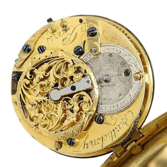 French gold and enamel verge pocket watch Circa 1775 French gold and enamel verge pocket watch Circa 1775