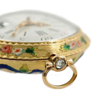 French gold and enamel verge pocket watch Circa 1775
