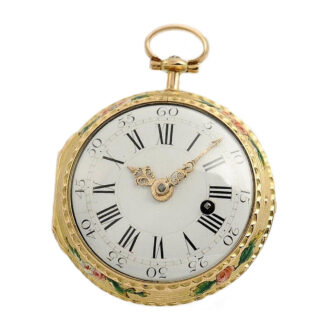 French gold and enamel verge pocket watch Circa 1775