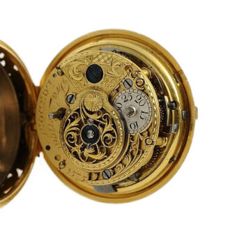 English gold and enamel quarter repeating watch Circa 1760