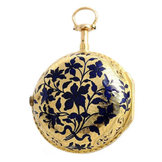 English gold and enamel quarter repeating watch Circa 1760
