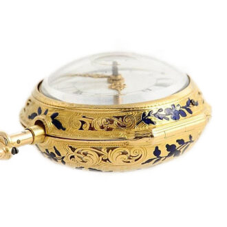 English gold and enamel quarter repeating watch Circa 1760