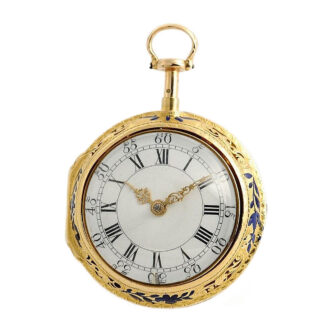 English gold and enamel quarter repeating watch Circa 1760