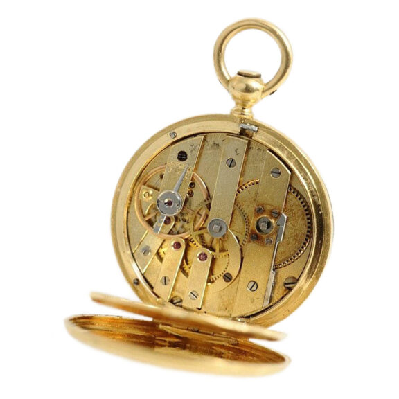 Swiss rare lady's miniature watch with watch chain Circa 1880 Swiss rare lady's miniature watch with watch chain Circa 1880
