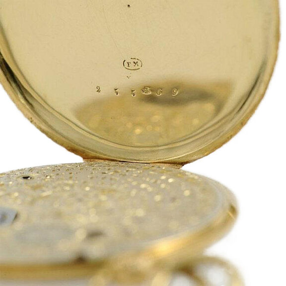 Exquisite Swiss gold commemoration watch with chain Circa 1844 Exquisite Swiss gold commemoration watch with chain Circa 1844