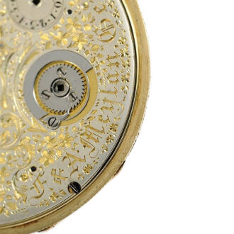 Exquisite Swiss gold commemoration watch with chain Circa 1844 Exquisite Swiss gold commemoration watch with chain Circa 1844