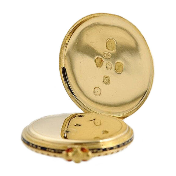 English gold enamel watch of historical interest Circa 1841 English gold enamel watch of historical interest Circa 1841