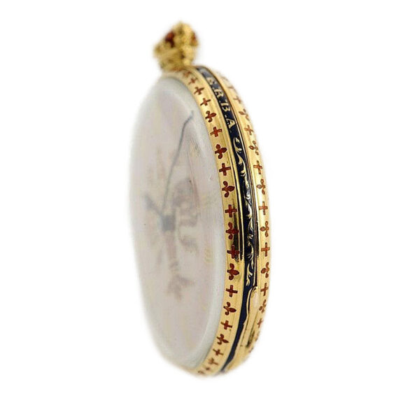 English gold enamel watch of historical interest Circa 1841 English gold enamel watch of historical interest Circa 1841