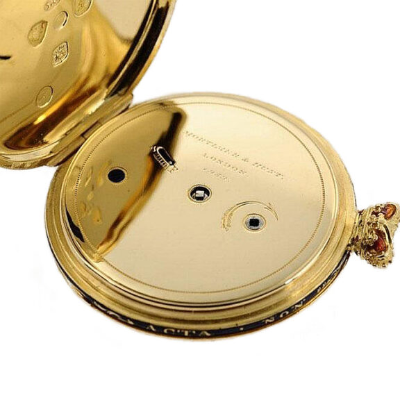 English gold enamel watch of historical interest Circa 1841 English gold enamel watch of historical interest Circa 1841