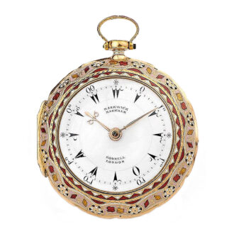 Exquisite English gold quarter striking verge watch Circa 1815