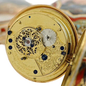 Exquisite English gold quarter striking verge watch Circa 1815