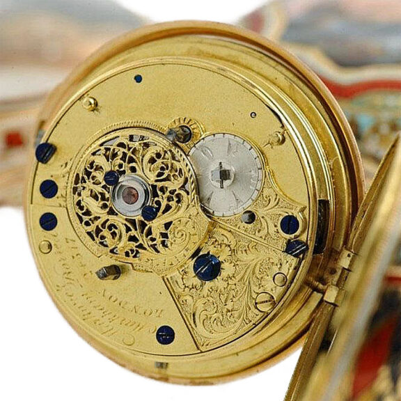 Exquisite English gold quarter striking verge watch Circa 1815 Exquisite English gold quarter striking verge watch Circa 1815
