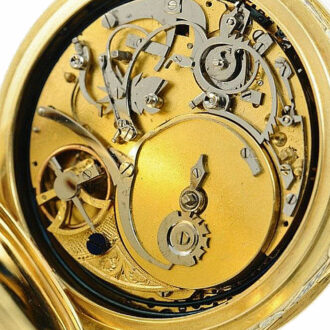 Swiss gold quarter repeater with musical movement Circa 1820