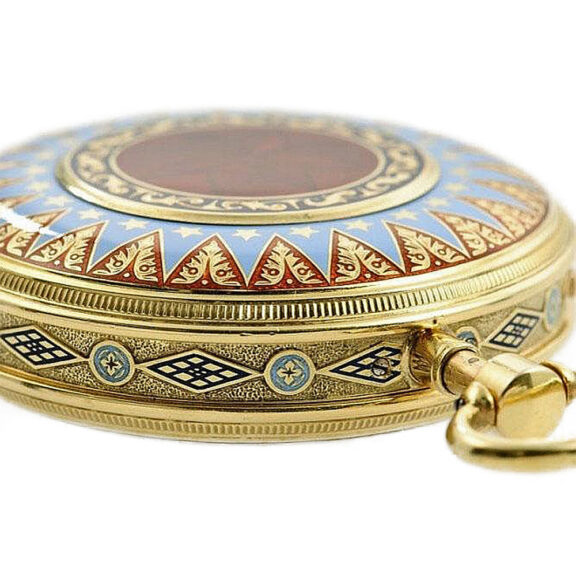 Swiss gold quarter repeater with musical movement Circa 1820 Swiss gold quarter repeater with musical movement Circa 1820
