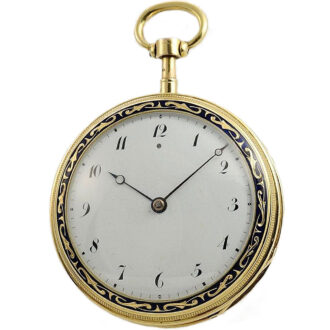 Swiss gold quarter repeater with musical movement Circa 1820