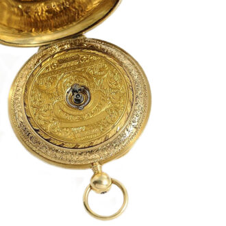 French gold enamel watch with duplex escapement Circa 1860