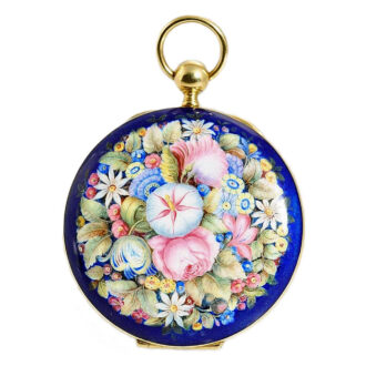 French gold enamel watch with duplex escapement Circa 1860