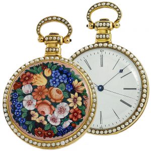 Swiss pearl set pocket watch for Chinese market Circa 1835