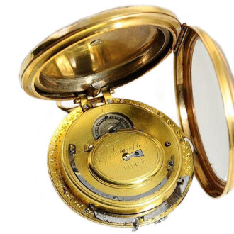 Belgian repeating verge pocket watch with date Circa 1810 Belgian repeating verge pocket watch with date Circa 1810