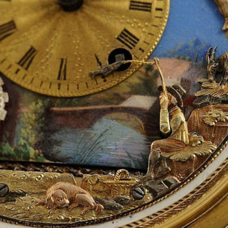 Swiss important pocket watch with three automatons Circa 1810