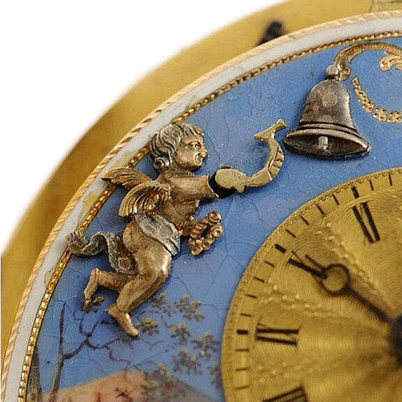 Swiss important pocket watch with three automatons Circa 1810 Swiss important pocket watch with three automatons Circa 1810
