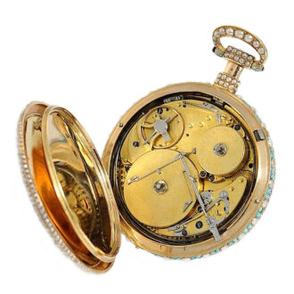 Swiss gold quarter repeater with musical movement Circa 1815