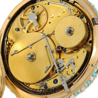 Swiss gold quarter repeater with musical movement Circa 1815