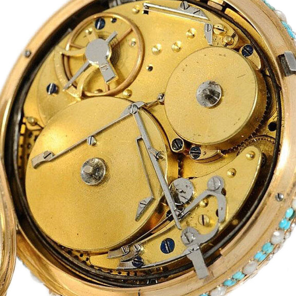 Swiss gold quarter repeater with musical movement Circa 1815 Swiss gold quarter repeater with musical movement Circa 1815